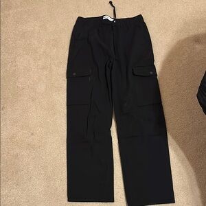 Bershka Men's Black Cargo Pants